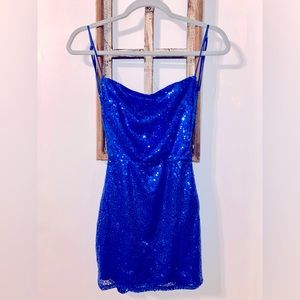 FORMAL ROYAL BLUE DRESS- Size XS